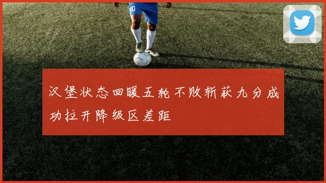 汉堡状态回暖五轮不败斩获九分成功拉开降级区差距
